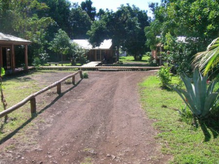 La entrada de la casa de Raquel en Rapa Nui